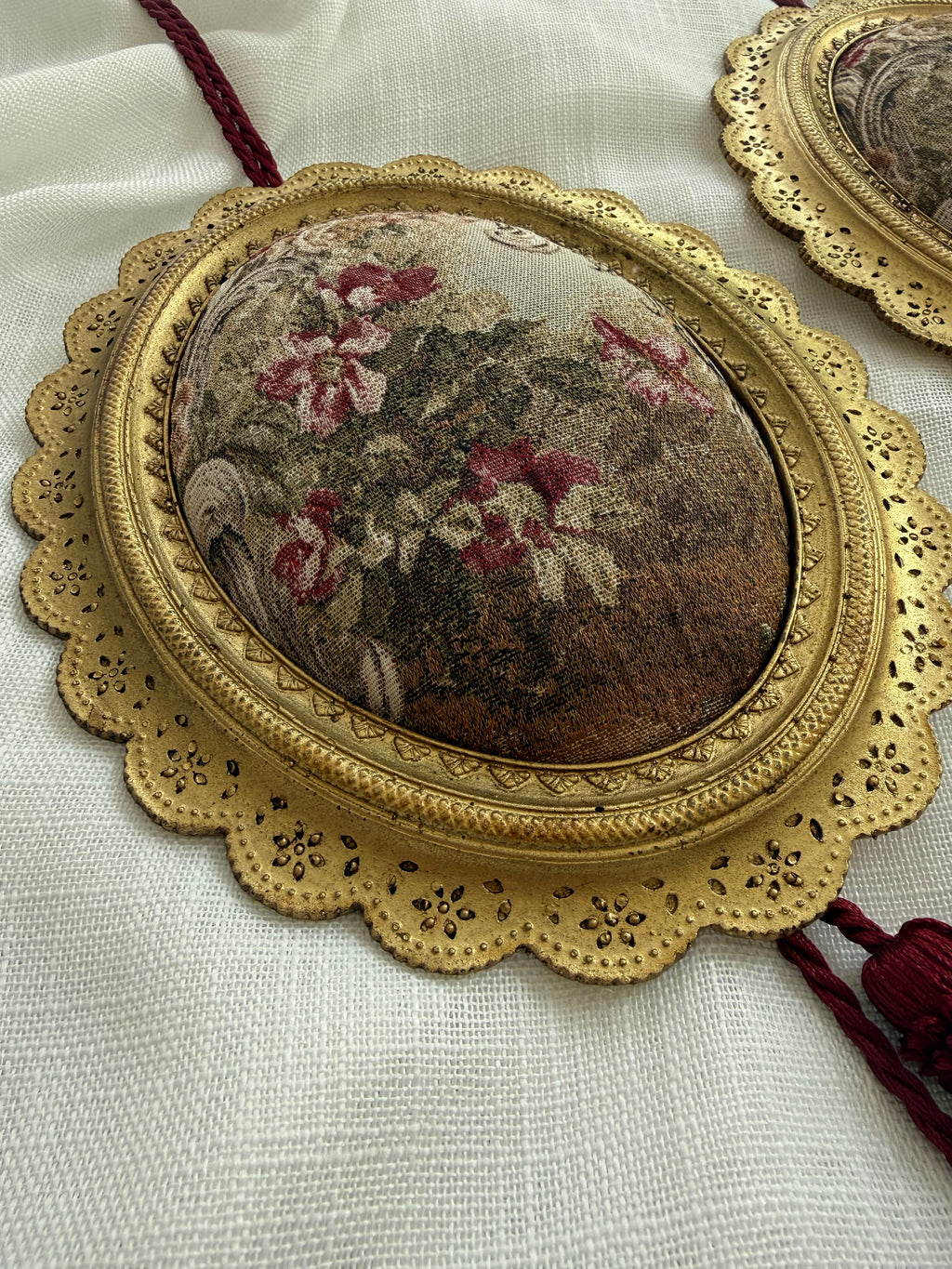Antique brass butterfly wall hook close-up